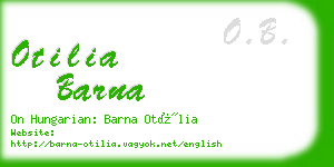 otilia barna business card